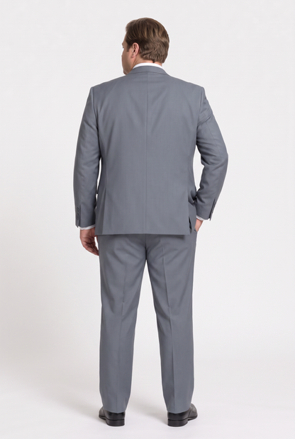Terno Plus Size Regular Italiano Microfibra - Cinza Aço