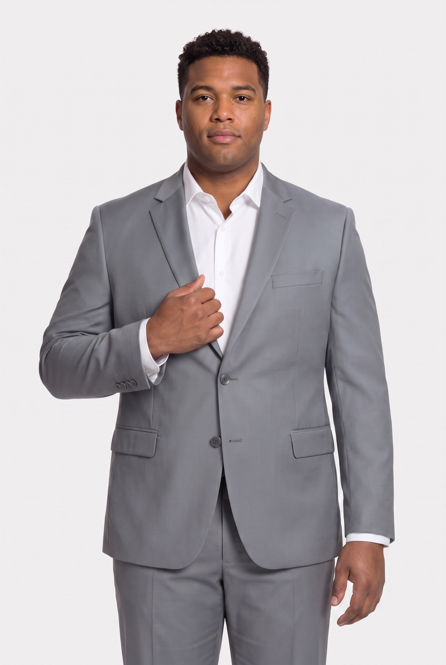 Costume Plus Size Regular Italiano Microfibra - Cinza Aço