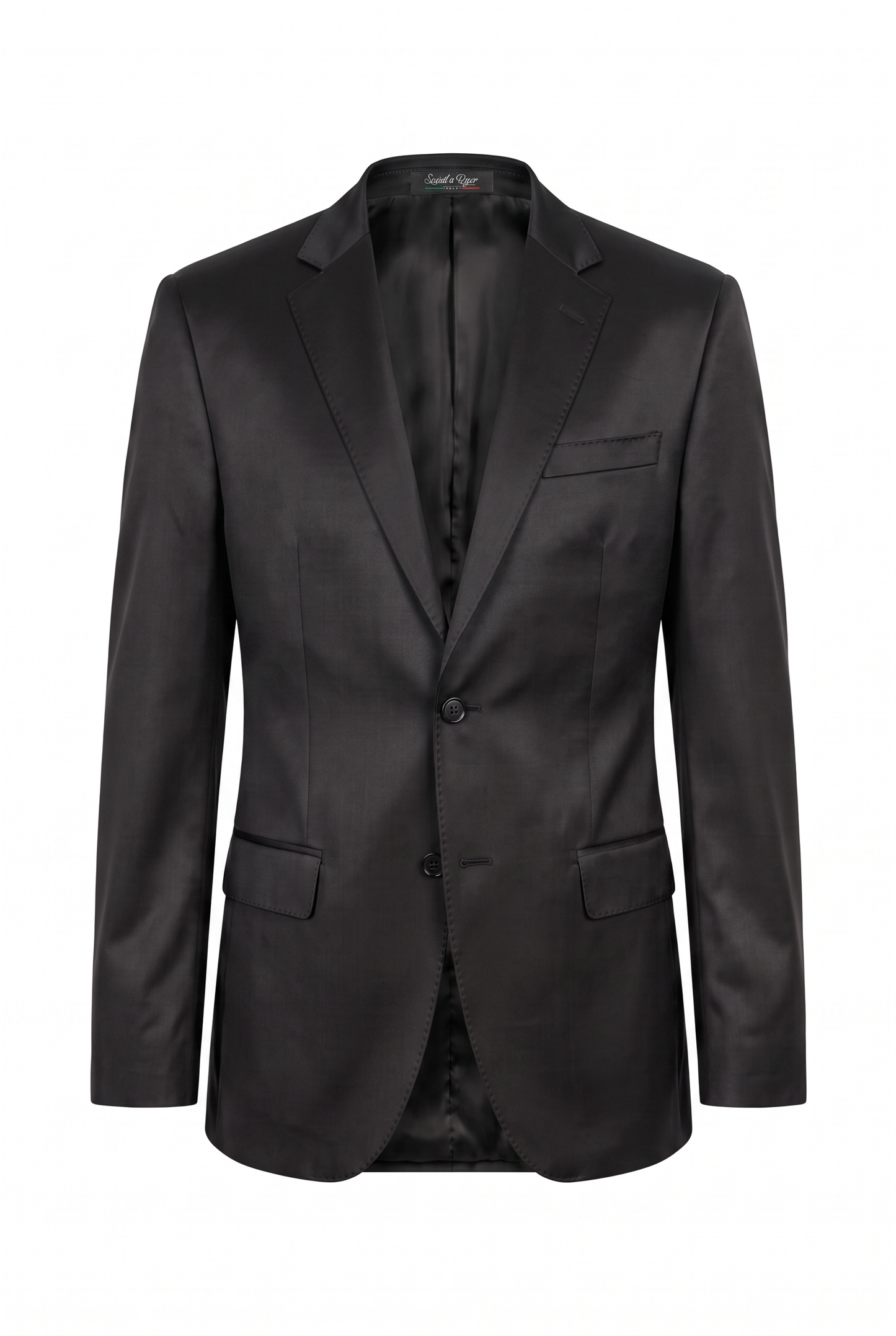 Costume Plus Size Slim Italiano Poliviscose - Preto