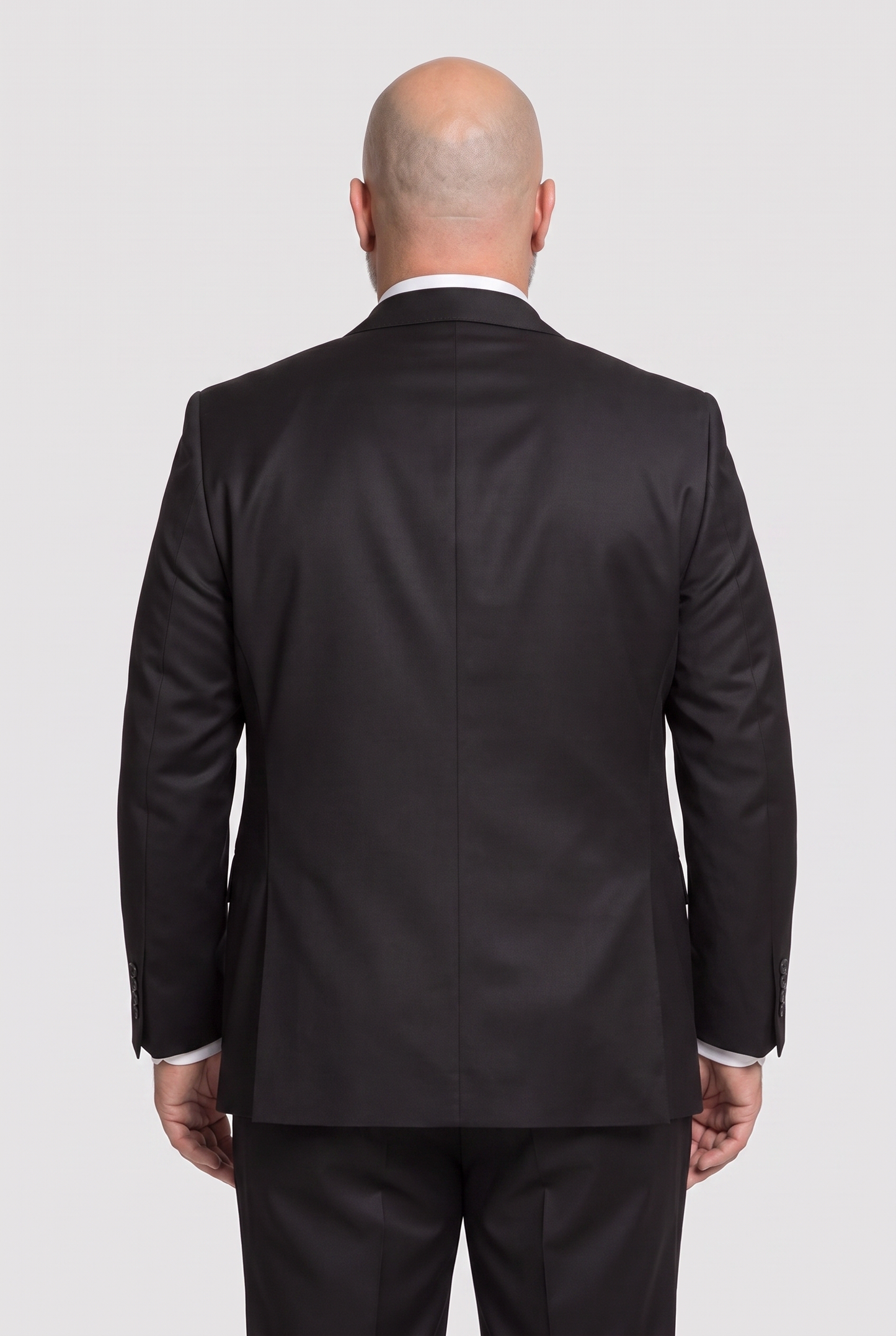 Terno Plus Size Slim Italiano Poliviscose - Preto