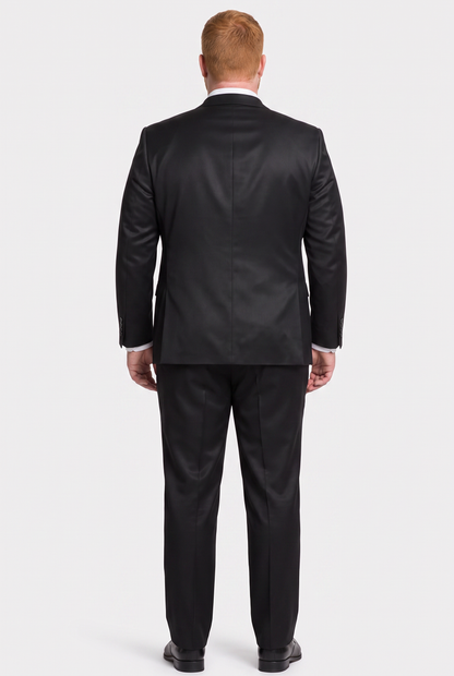 Costume Plus Size Slim Italiano Poliviscose - Preto