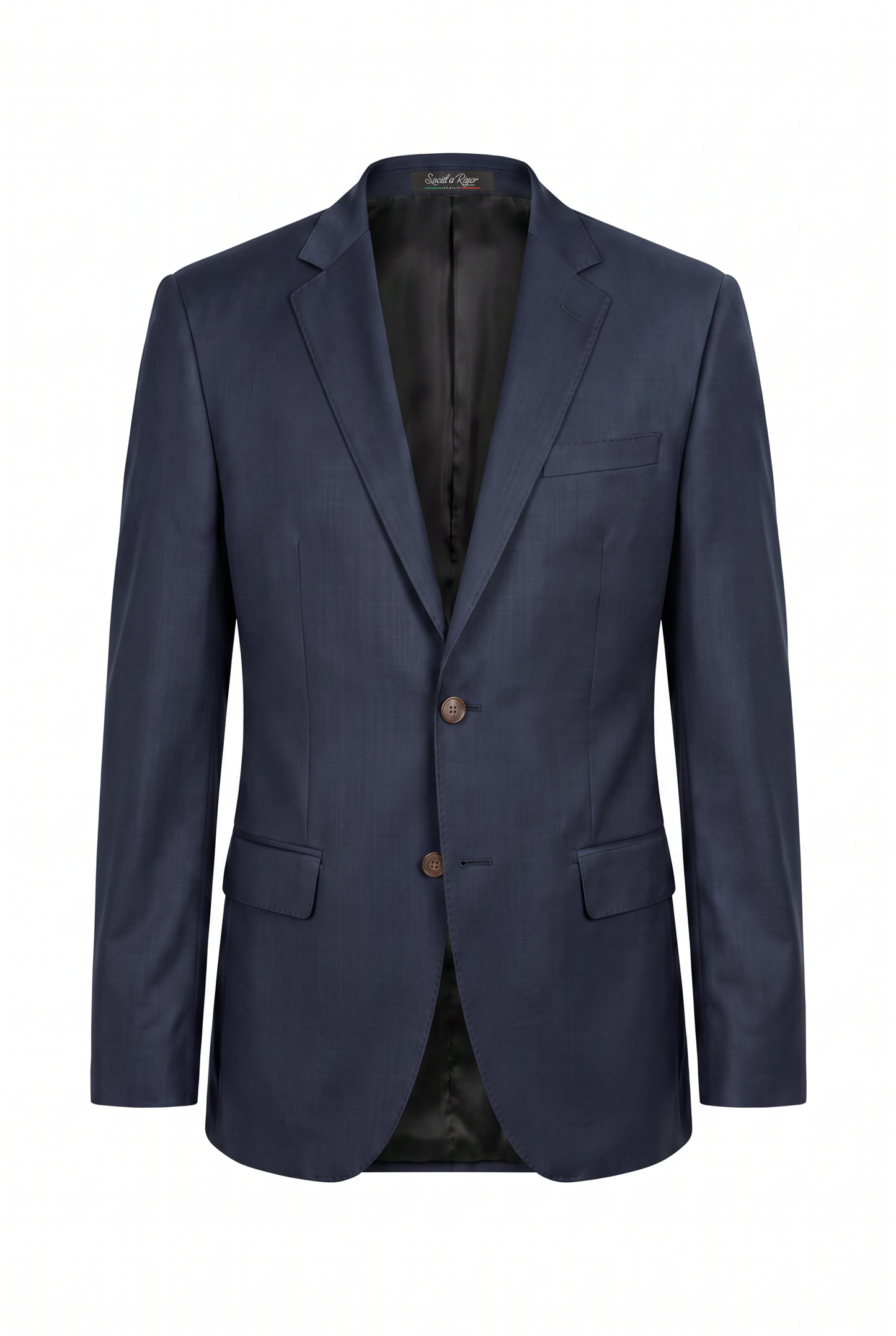 Costume Plus Size Slim Italiano Poliviscose - Azul Marinho