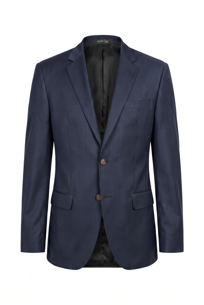 Terno Plus Size Slim Italiano Poliviscose - Azul Marinho
