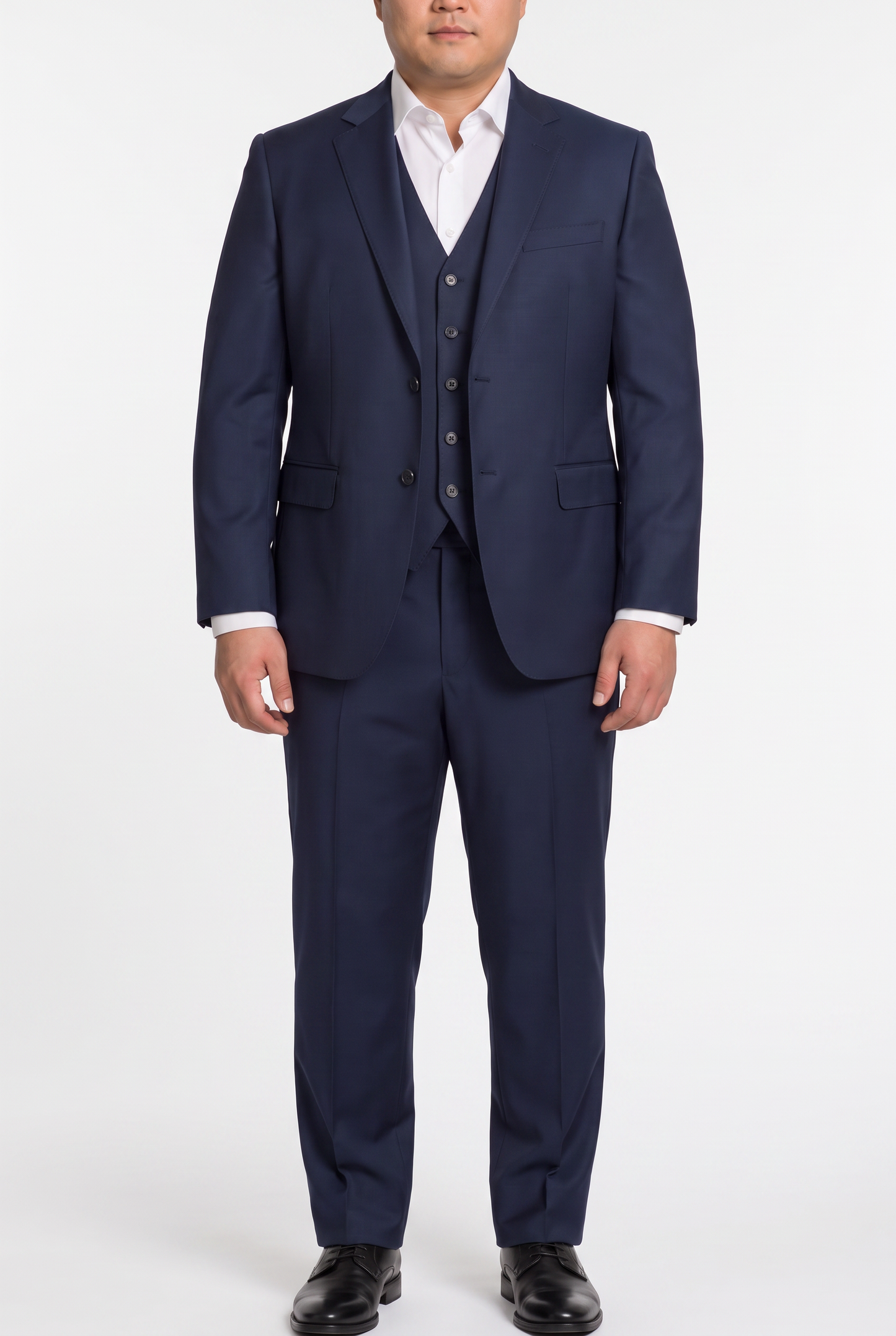 Terno Plus Size Slim Italiano Poliviscose - Azul Marinho