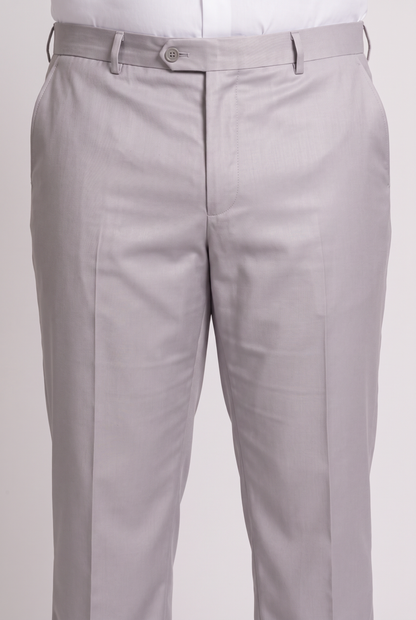 Costume Plus Size Slim Italiano Poliviscose - Cinza Claro
