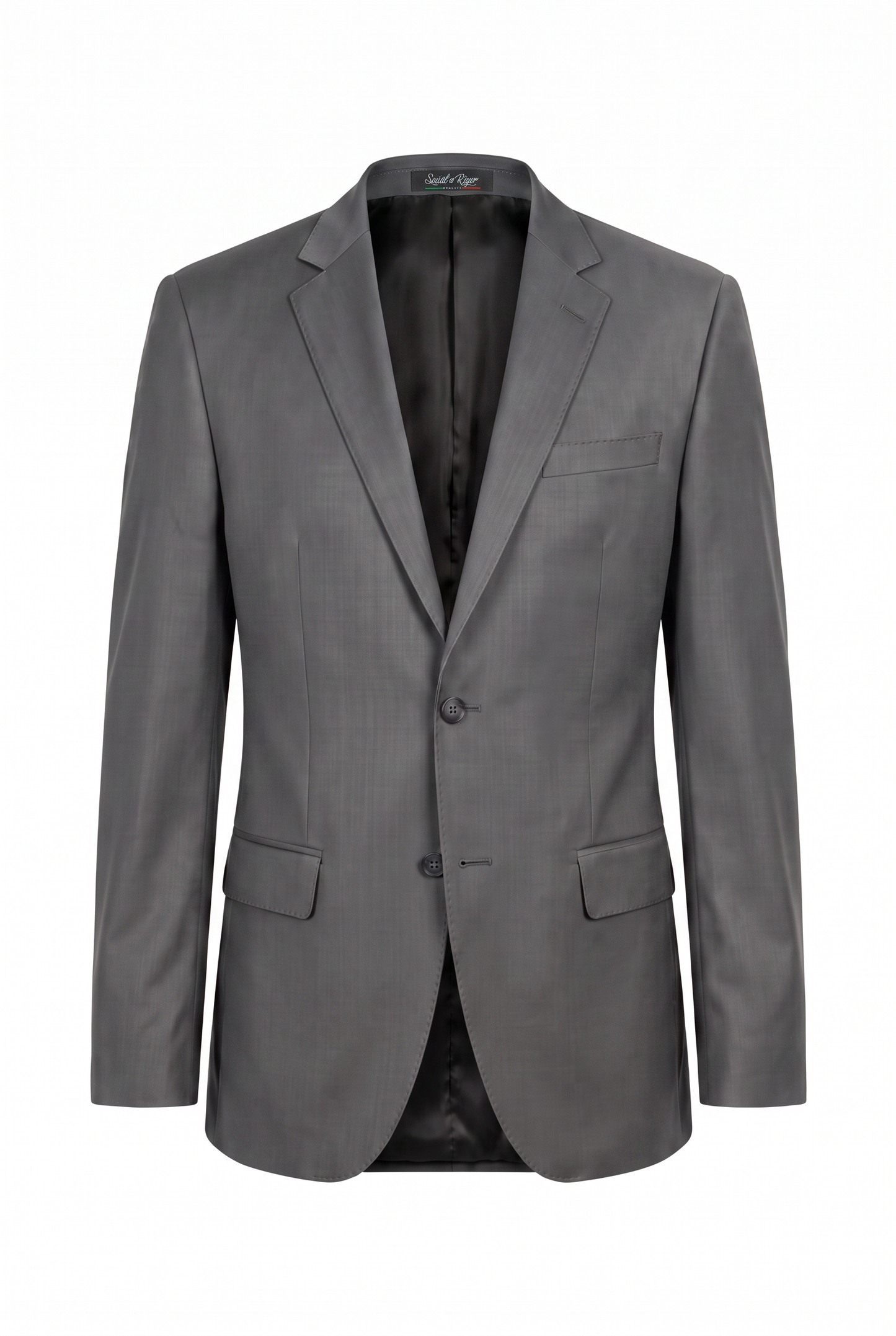 Costume Plus Size Slim Italiano Poliviscose - Chumbo