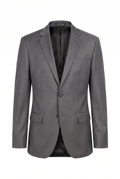 Costume Plus Size Slim Italiano Poliviscose - Chumbo