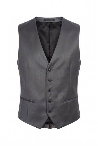 Colete Plus Size Slim Italiano Poliviscose - Chumbo