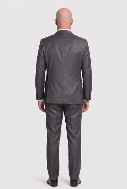 Terno Plus Size Slim Italiano Poliviscose - Chumbo