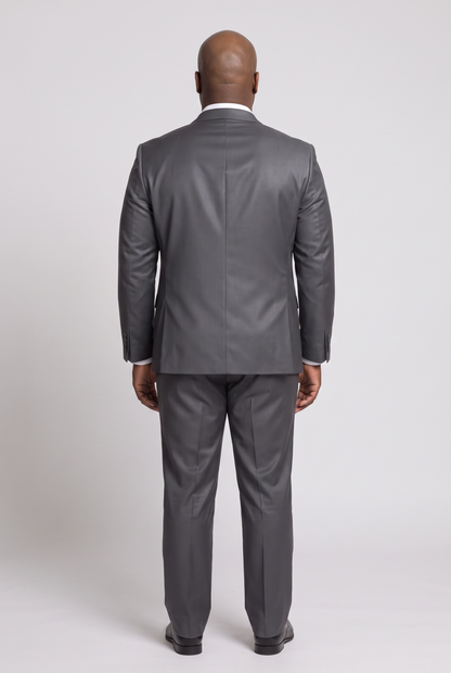 Costume Plus Size Slim Italiano Poliviscose - Chumbo