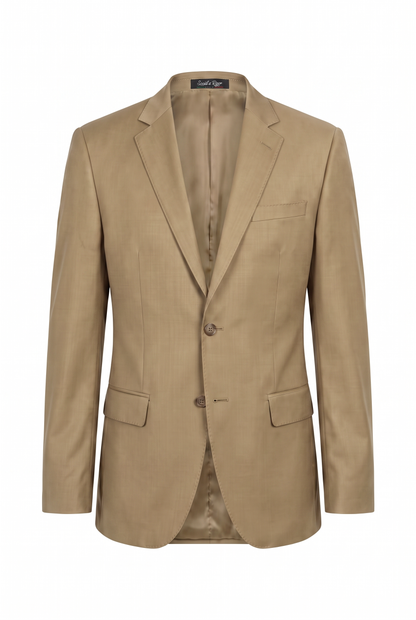 Terno Plus Size Slim Italiano Poliviscose - Cáqui