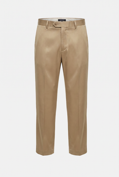 Terno Plus Size Slim Italiano Poliviscose - Cáqui