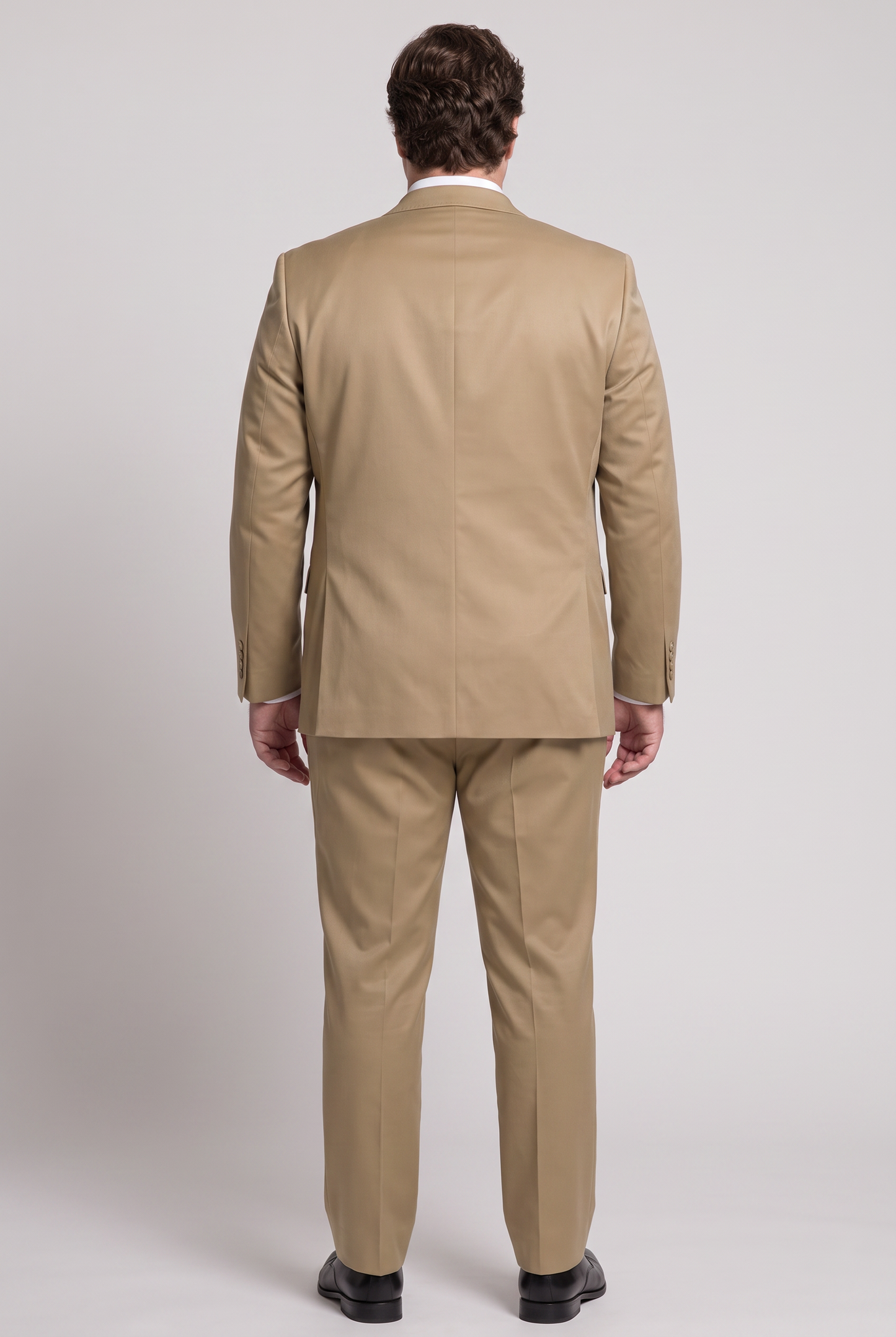 Costume Plus Size Slim Italiano Poliviscose - Cáqui