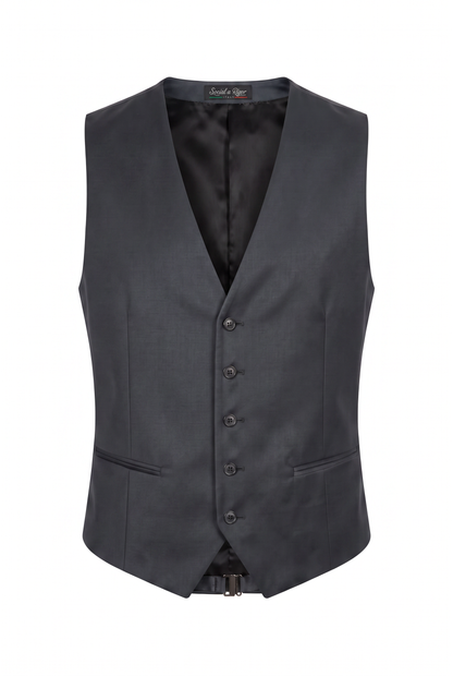 Colete Plus Size Slim Italiano Poliviscose - Grafite