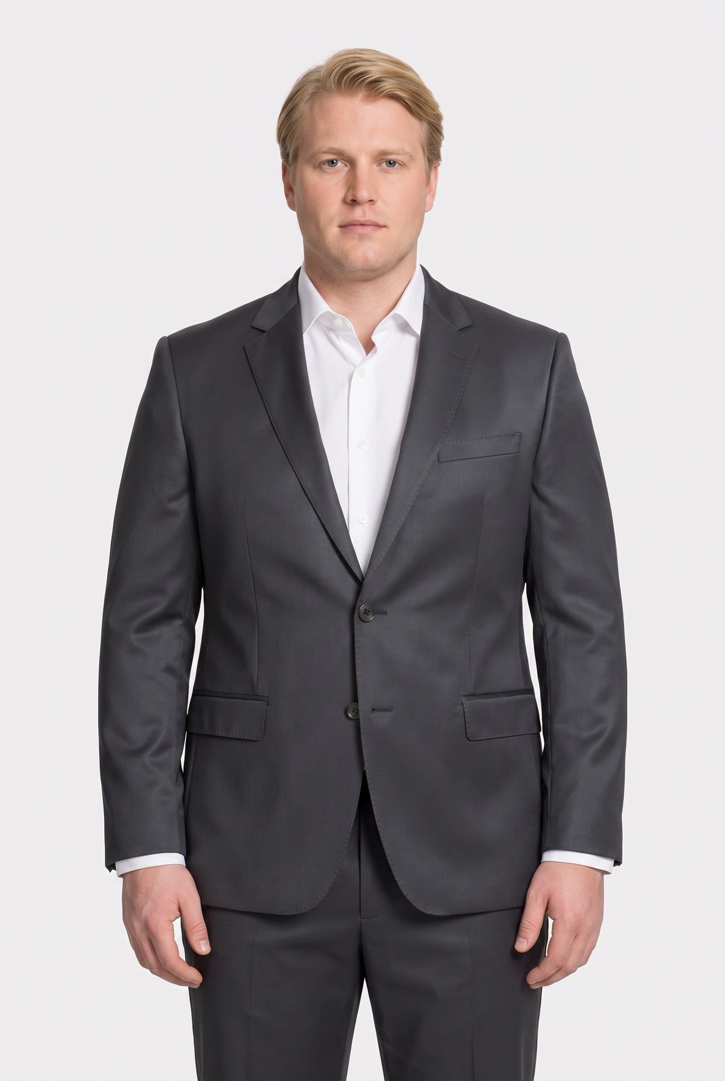 Costume Plus Size Slim Italiano Poliviscose - Grafite