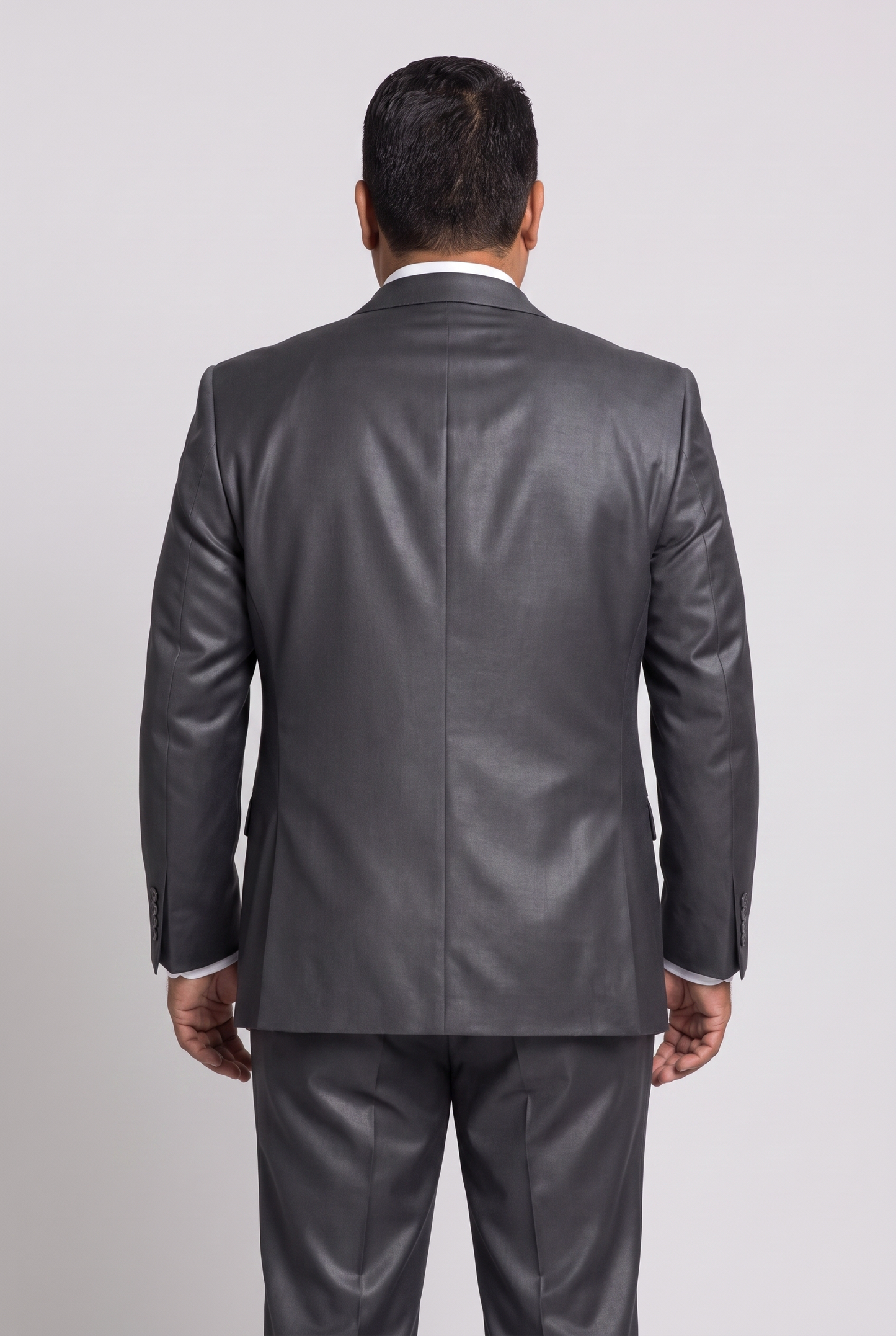 Terno Plus Size Slim Italiano Poliviscose - Grafite