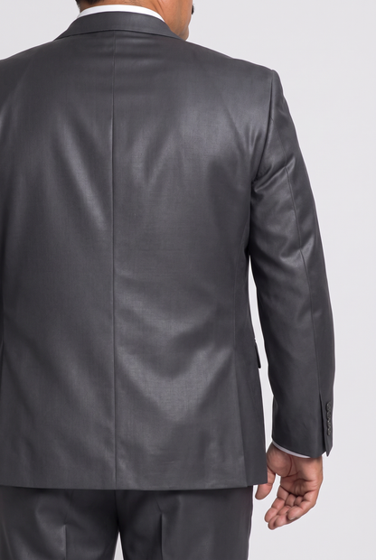 Terno Plus Size Slim Italiano Poliviscose - Grafite