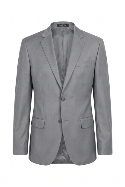 Costume Plus Size Slim Italiano Poliviscose - Cinza Aço