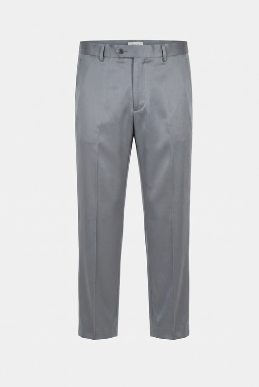 Calça Plus Size Slim Italiano Poliviscose - Cinza Aço