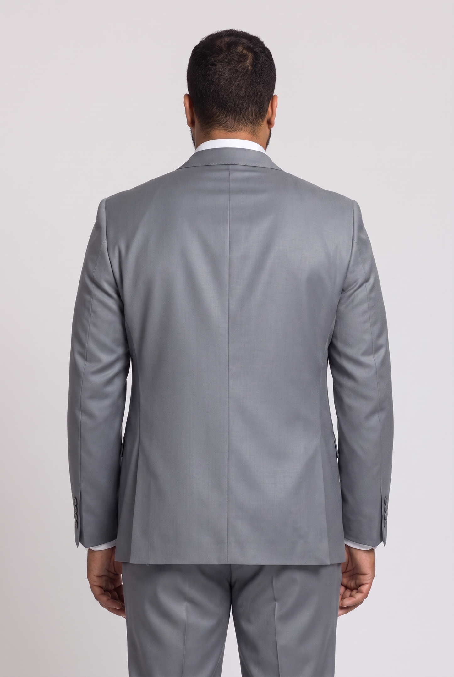 Terno Plus Size Slim Italiano Poliviscose - Cinza Aço