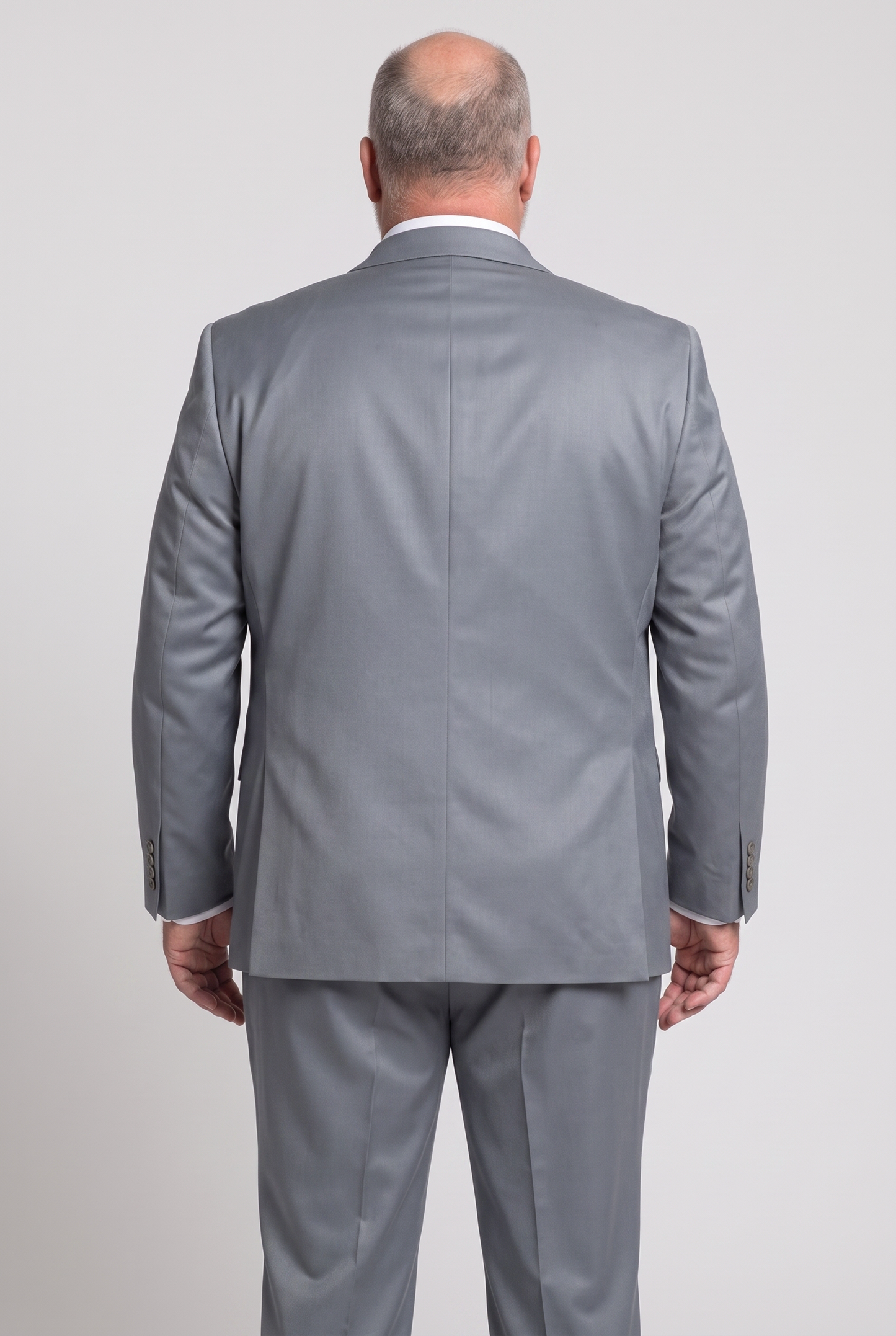 Costume Plus Size Slim Italiano Poliviscose - Cinza Aço