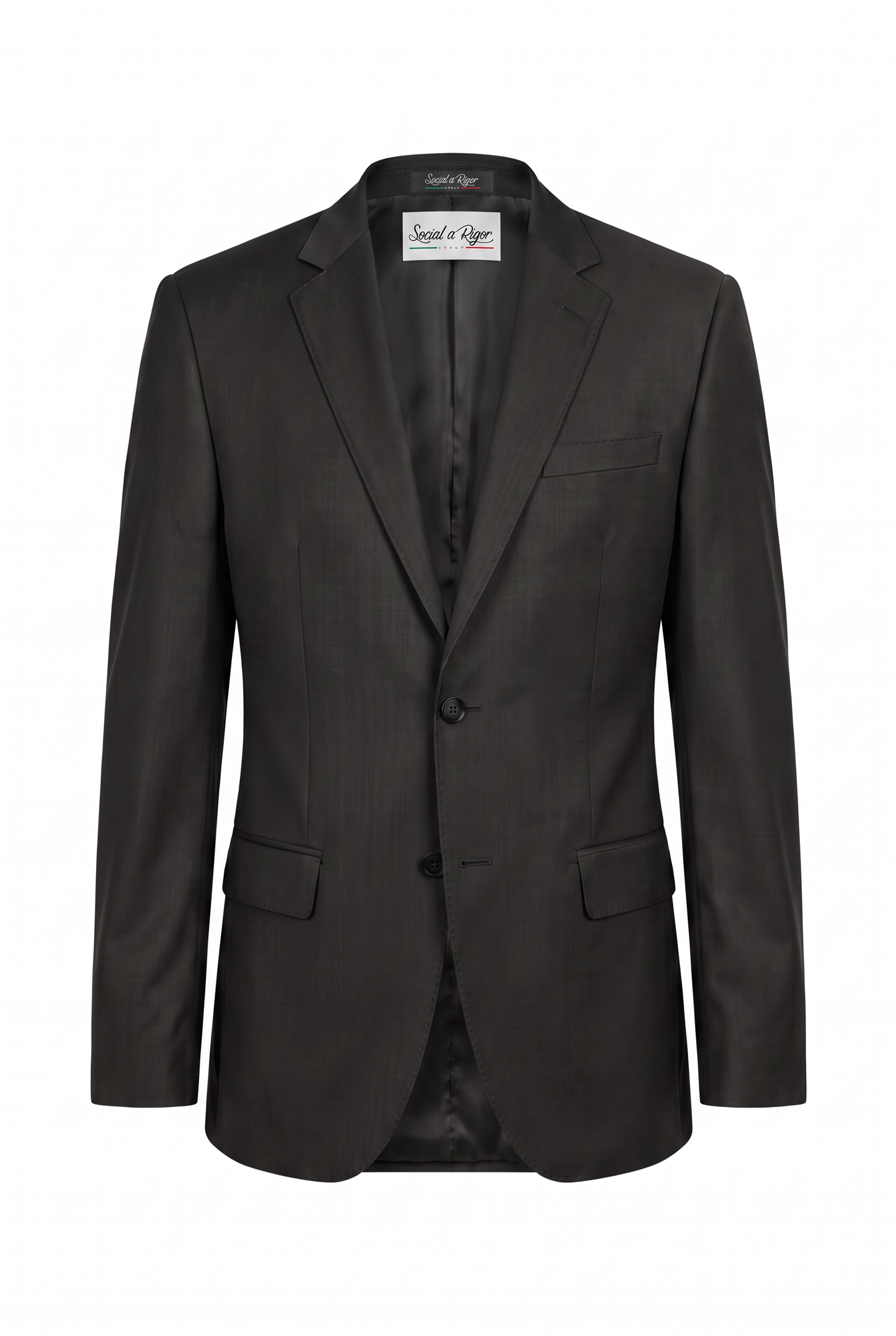 Terno Plus Size Slim Italiano Lã Fria - Preto