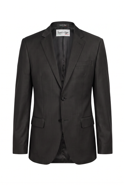 Terno Plus Size Slim Italiano Lã Fria - Preto