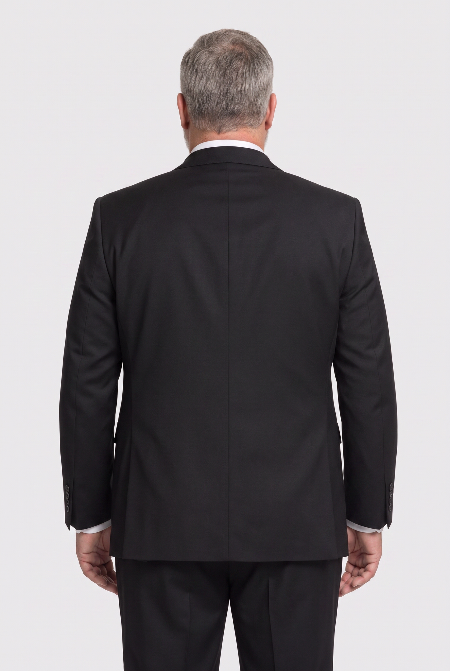 Terno Plus Size Slim Italiano Lã Fria - Preto