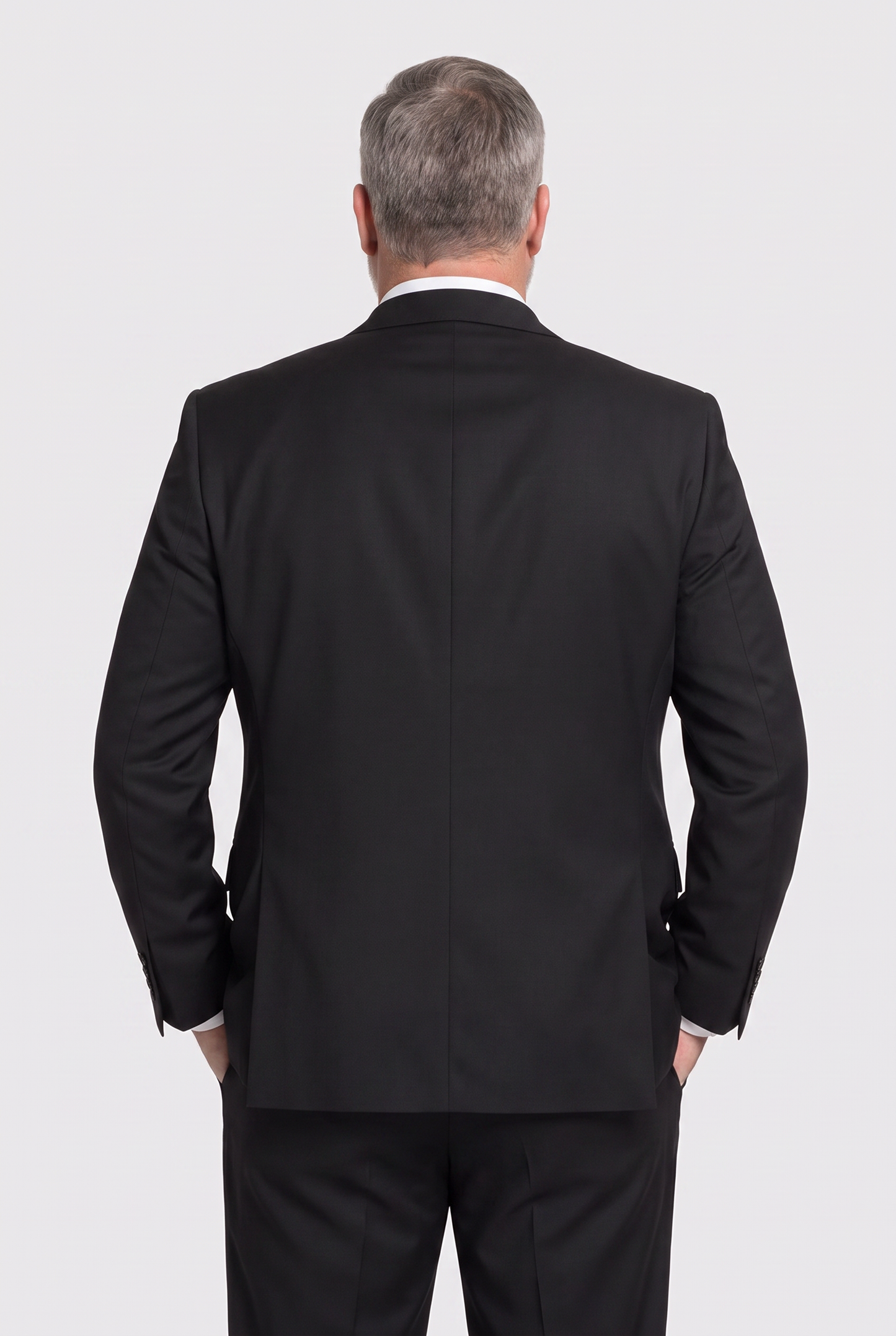 Terno Plus Size Slim Italiano Lã Fria - Preto