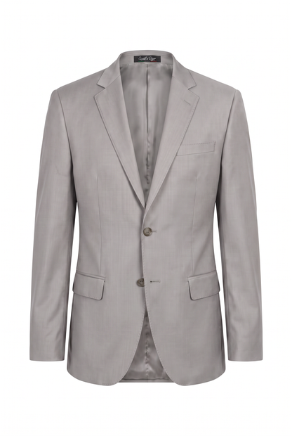 Terno Plus Size Slim Italiano Lã Fria - Cinza Claro