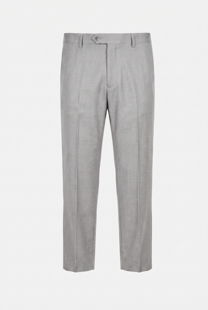 Terno Plus Size Slim Italiano Lã Fria - Cinza Claro