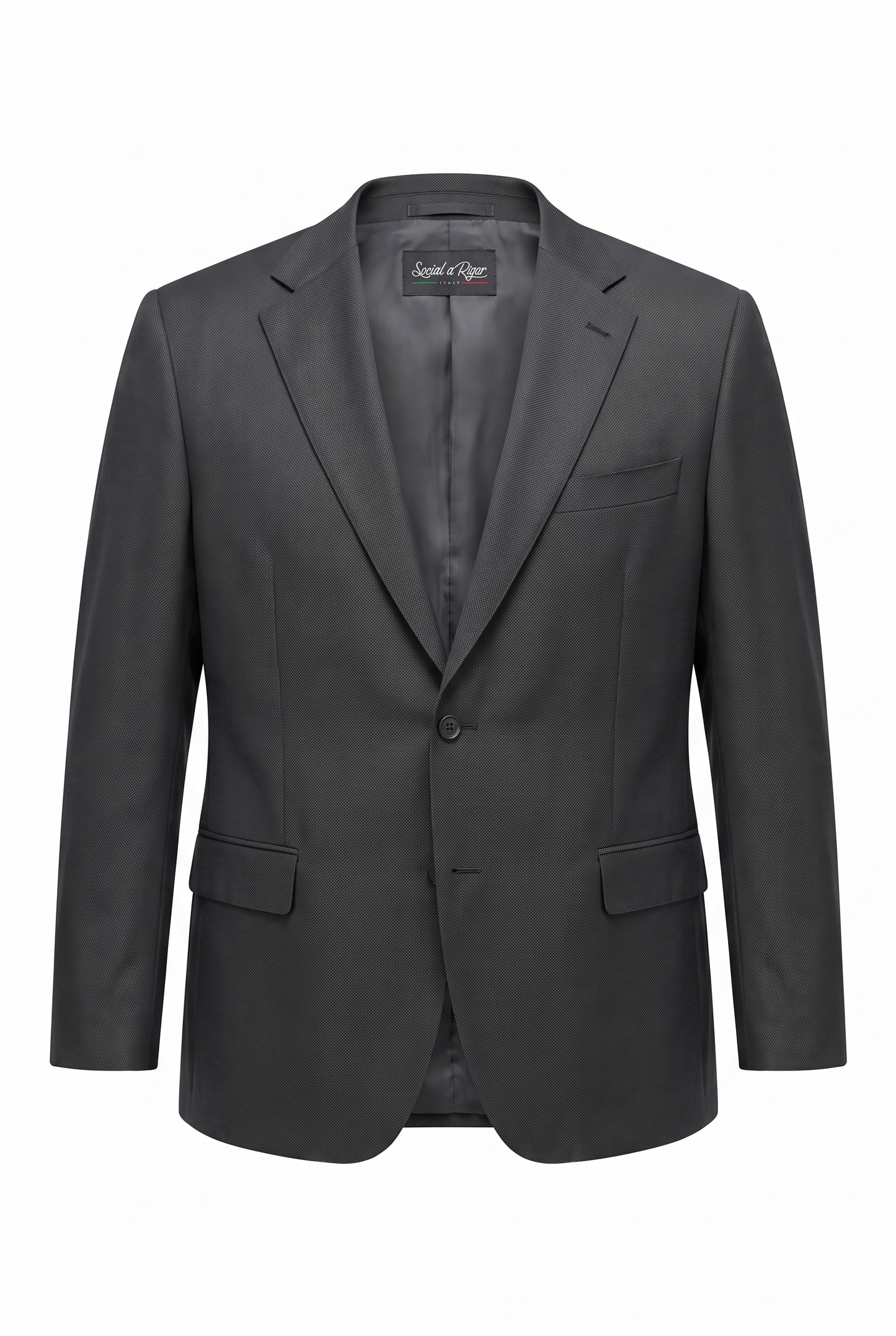 Costume Plus Size Slim Italiano Lã Fria - Grafite