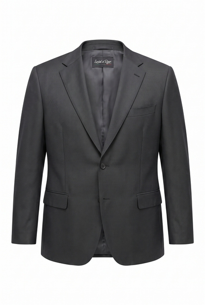 Costume Plus Size Slim Italiano Lã Fria - Grafite