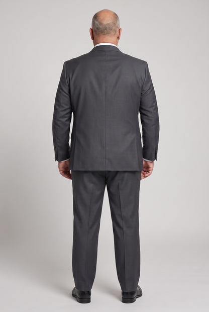 Terno Plus Size Slim Italiano Lã Fria - Grafite