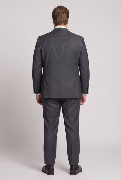 Costume Plus Size Slim Italiano Lã Fria - Grafite