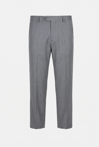 Terno Plus Size Slim Italiano Lã Fria - Cinza Aço