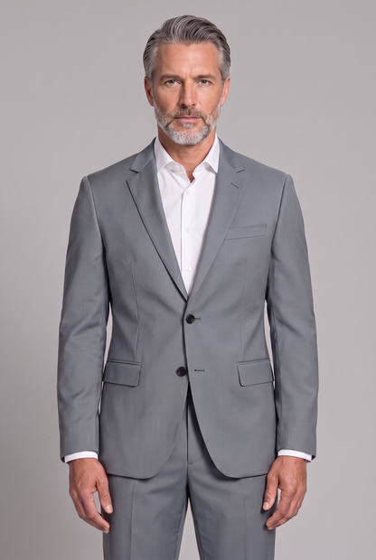 Costume Regular Italiano Microfibra - Cinza Médio