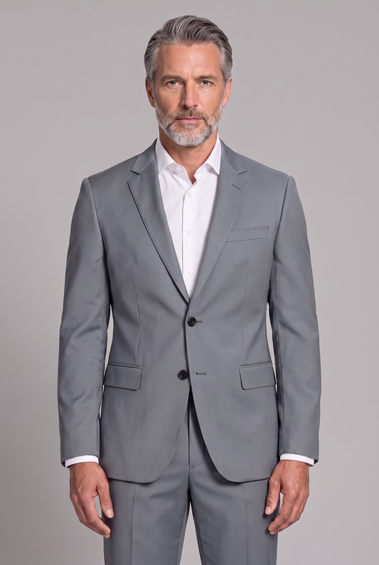 Costume Regular Italiano Microfibra - Cinza Médio