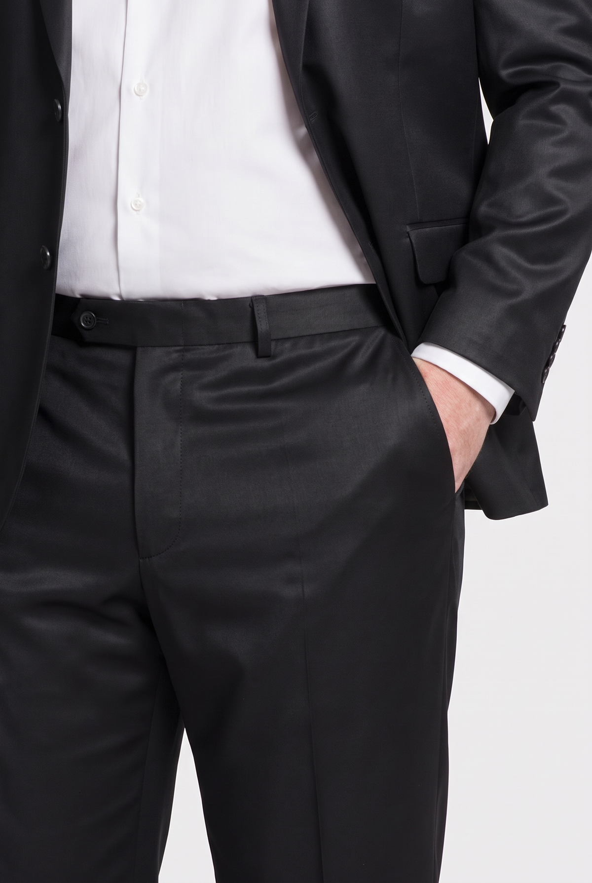 Costume Plus Size Slim Italiano Poliviscose - Preto