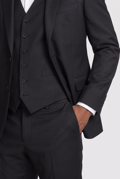 Colete Lã Fria Preto - torso