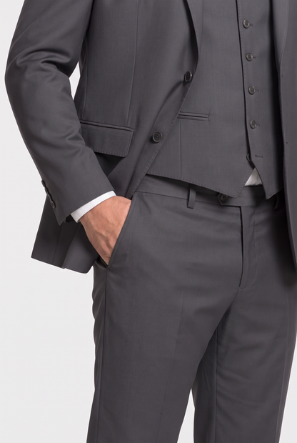 Terno Plus Size Regular Italiano Microfibra - Chumbo