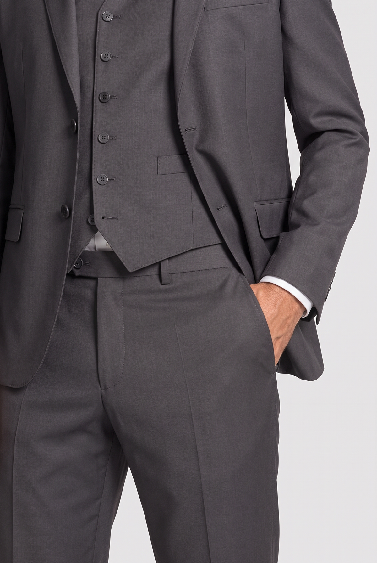 Terno Slim Italiano Poliviscose - Grafite