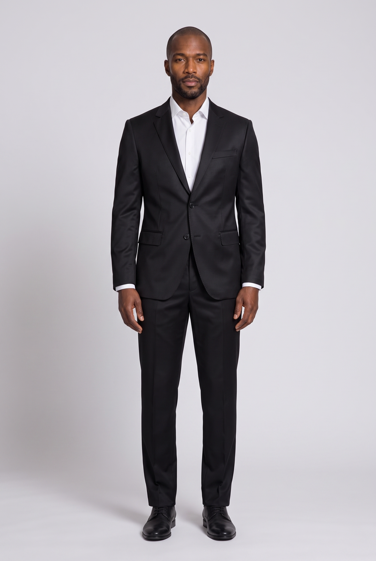 Costume Poliviscose Preto - frente corpo inteiro