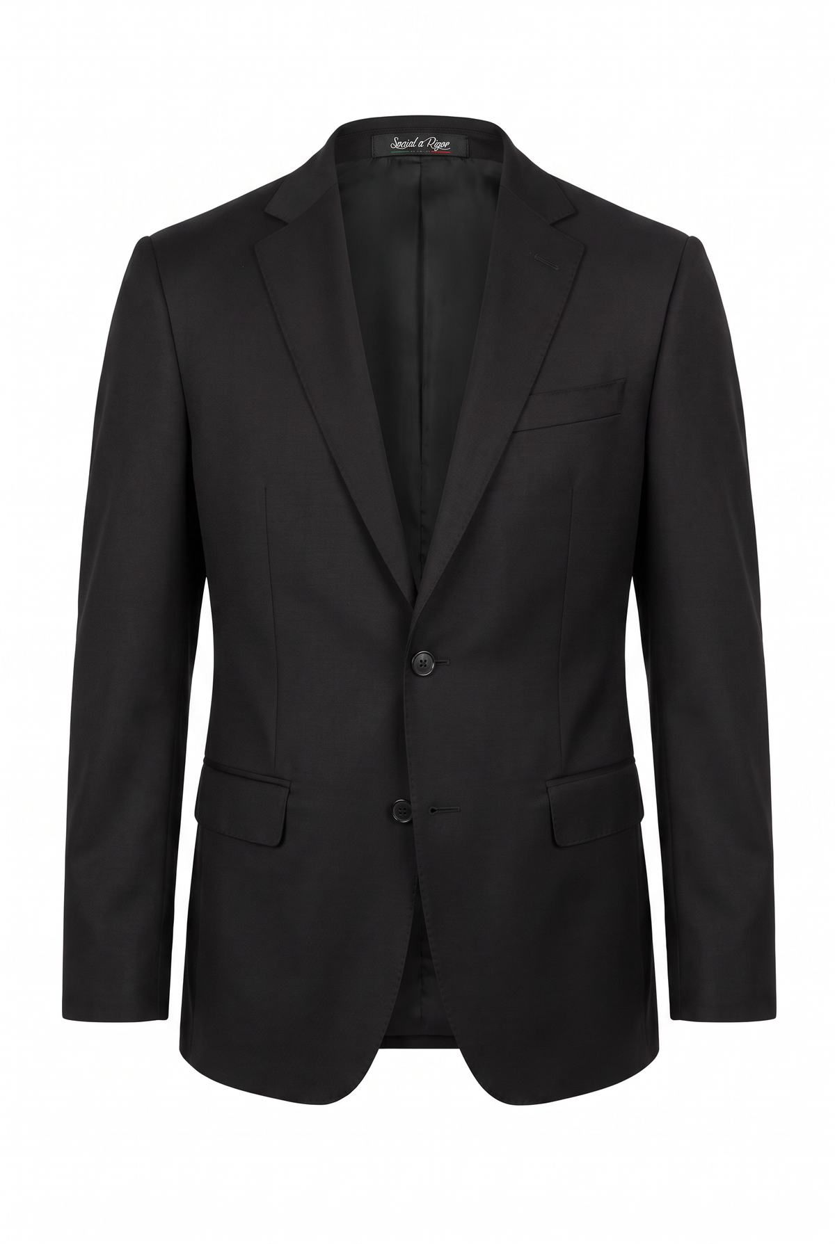 Terno Slim Italiano Lã Fria - Preto