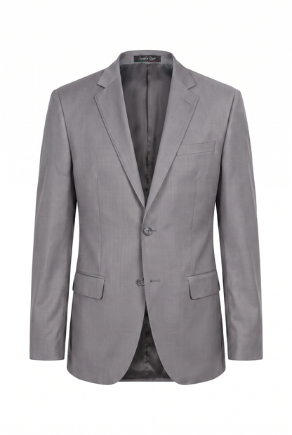 Terno Slim Italiano Poliviscose - Cinza Médio