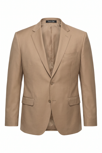 Terno Plus Size Regular Italiano Microfibra - Cáqui