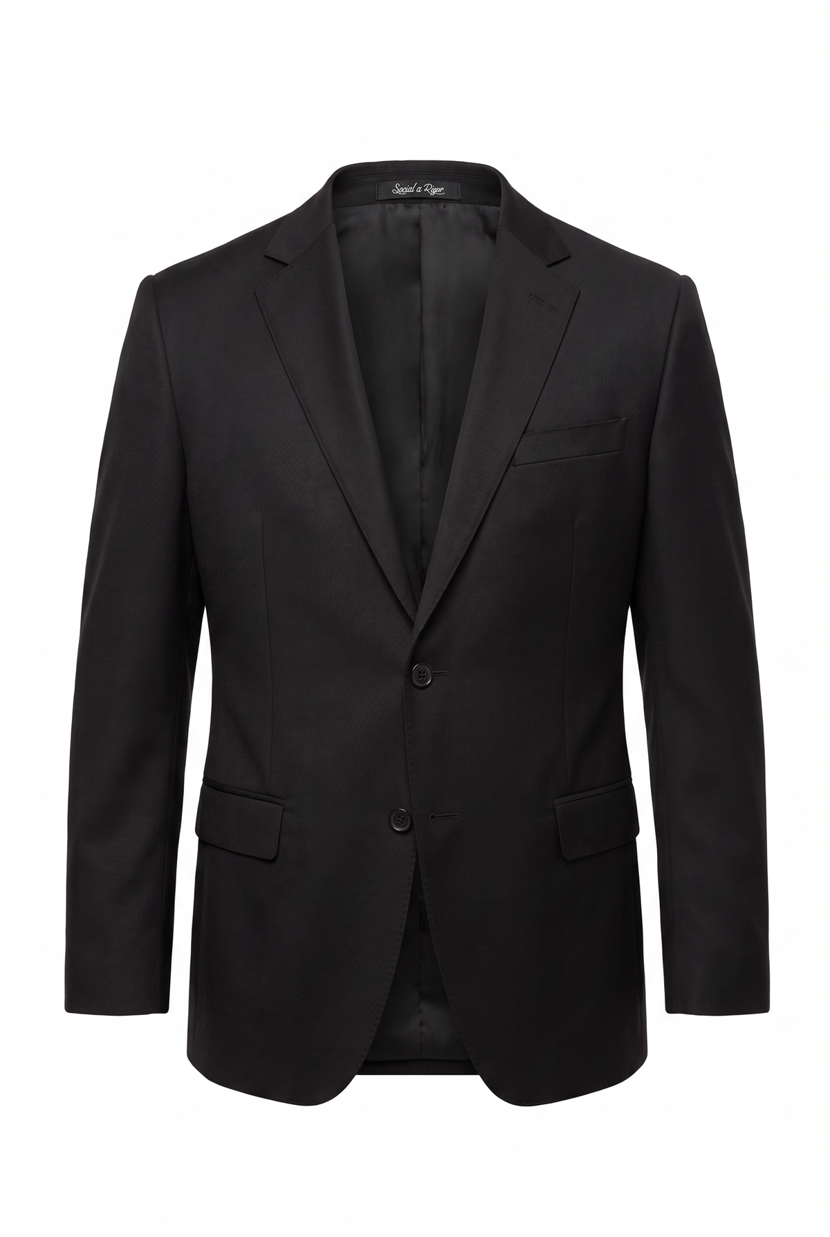 Terno Plus Size Regular Italiano Microfibra - Preto