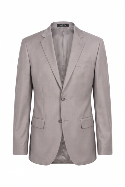 Terno Plus Size Regular Italiano Microfibra - Cinza Claro