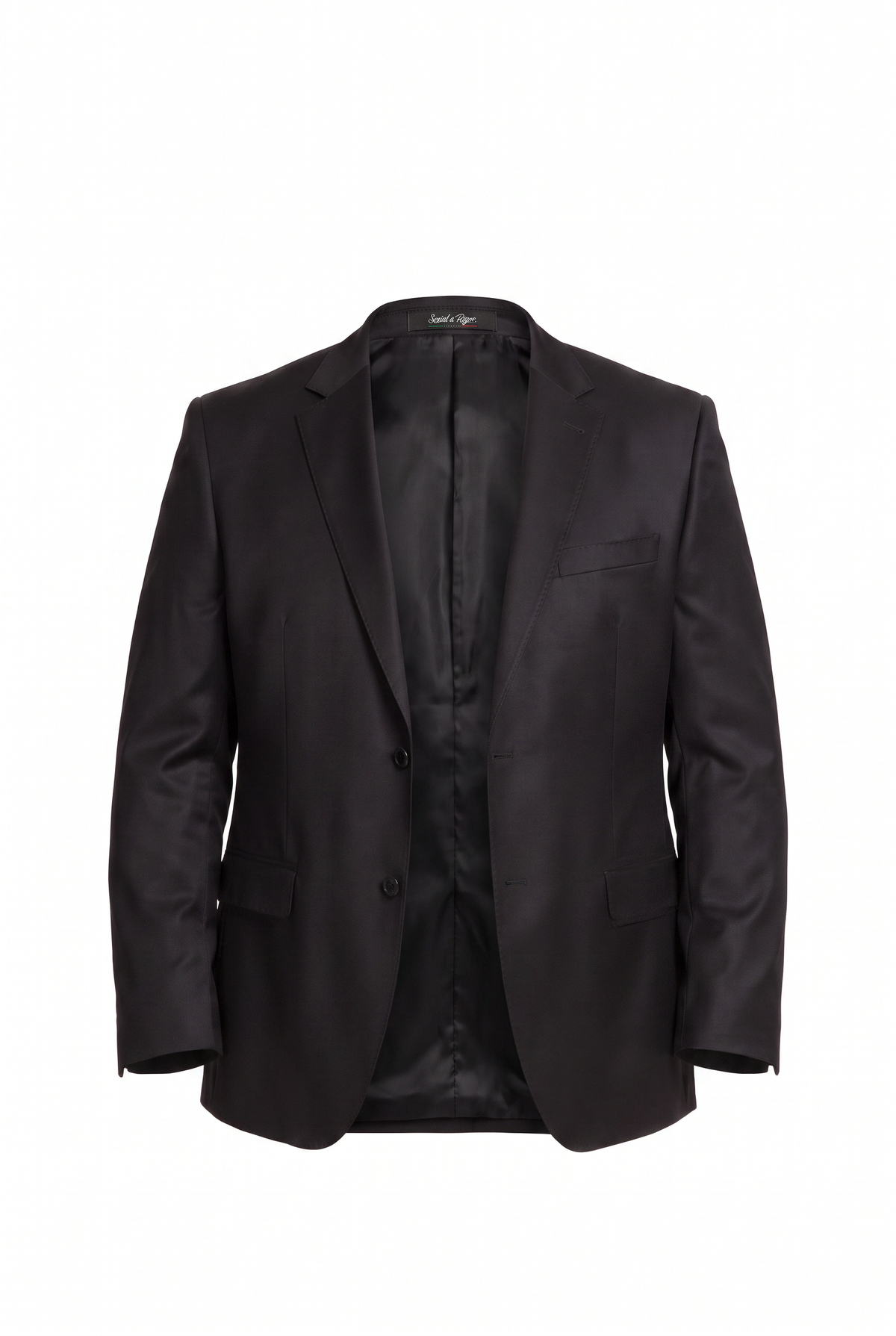 Terno Plus Size Slim Italiano Poliviscose - Preto