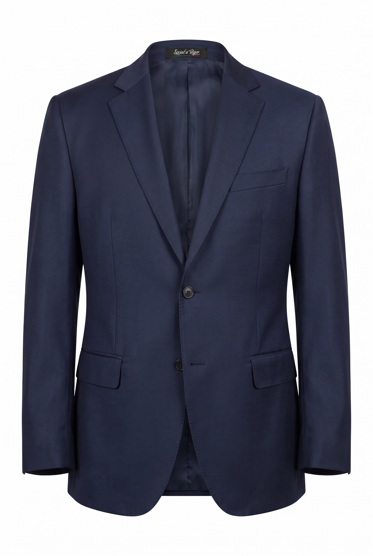Terno Plus Size Slim Italiano Poliviscose - Azul Marinho